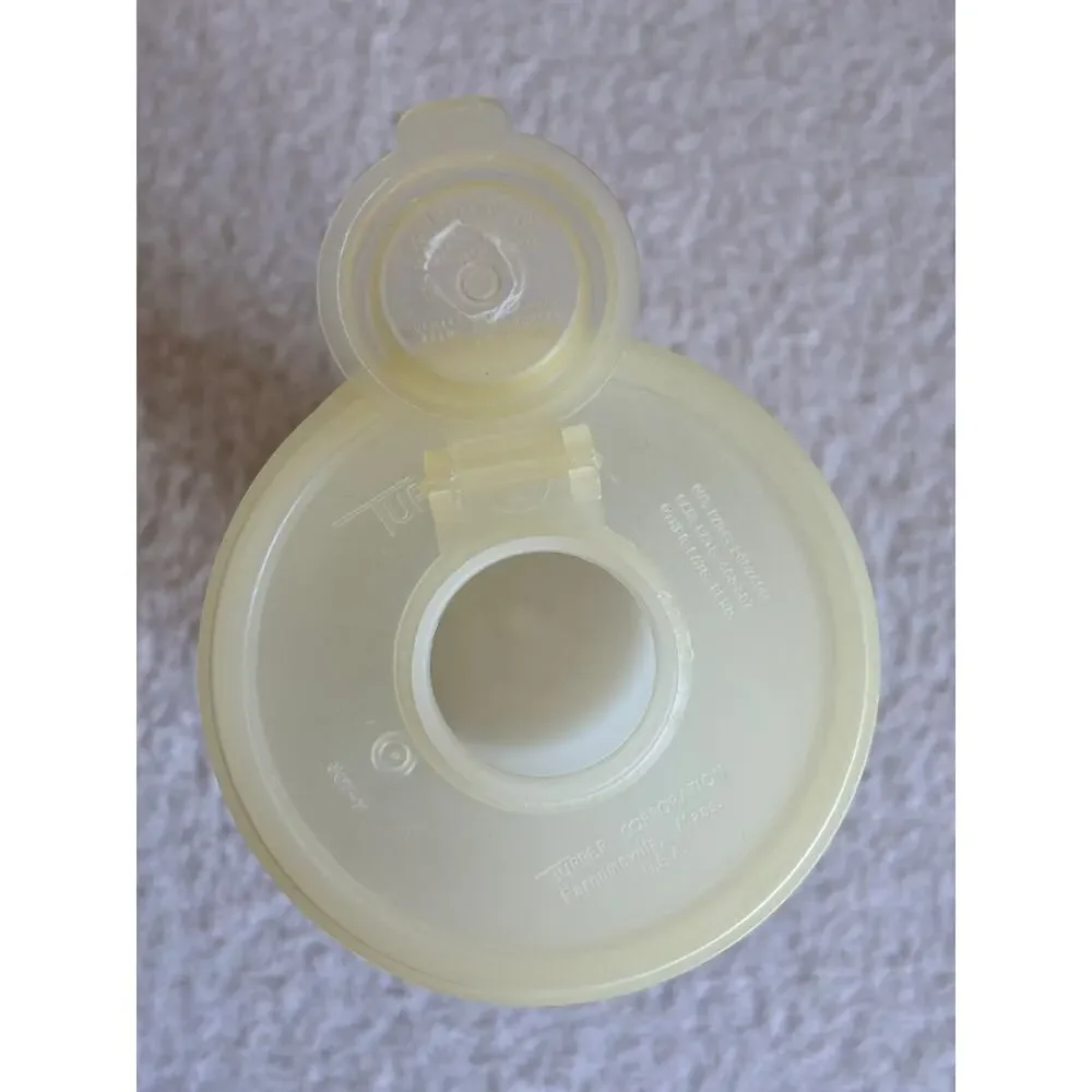 Vintage 1954‎ Tupperware White #107 Tumbler #307 Pouring Lid & #207 Snap Cap